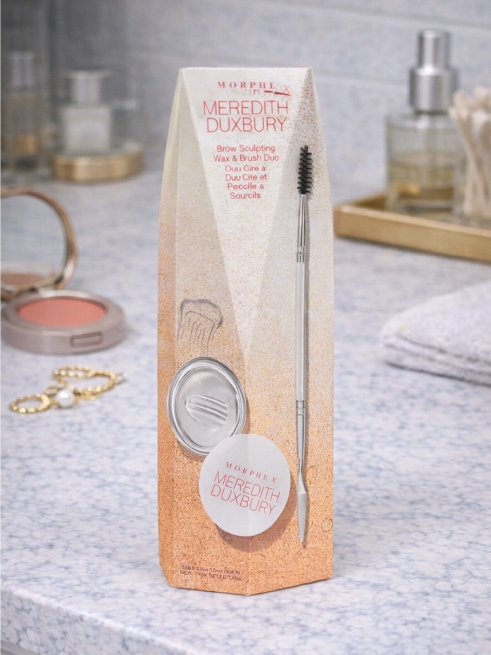 Morphe x Meredith Duxbury Brow Sculpting Wax & Brush Duo NEW in box